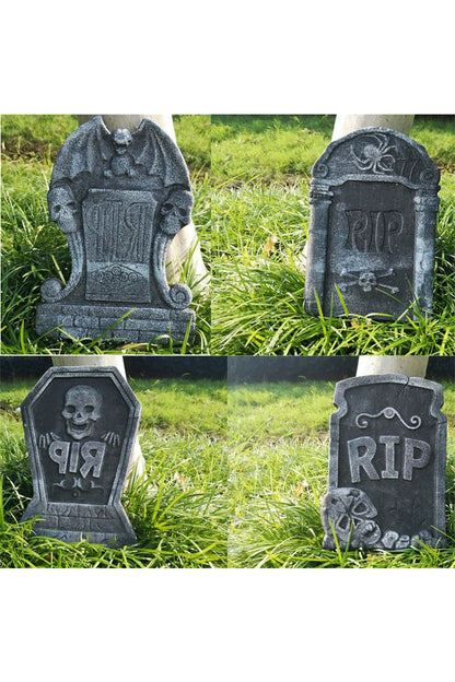 Rynx | Skull RIP Garden Tombstone