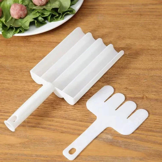 Rynx | Triple Meatball Maker Set: Non-Stick Scoop and Cutting Spade for Easy Meatball Preparation