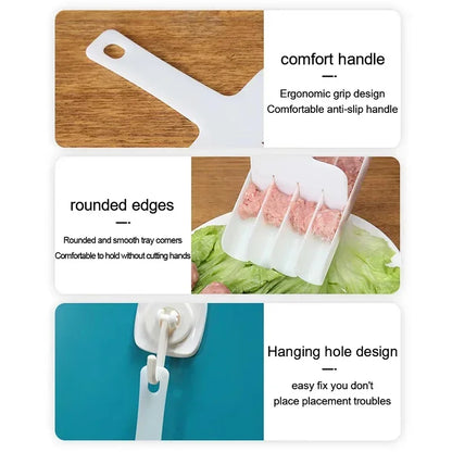 Rynx | Triple Meatball Maker Set: Non-Stick Scoop and Cutting Spade for Easy Meatball Preparation