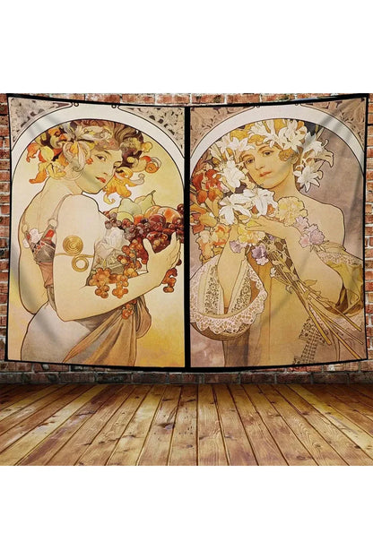 Rynx | Nouveau Flower Goddess Tapestry