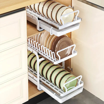 Rynx | Kitchen Cabinet Sliding Storage Dish Rack