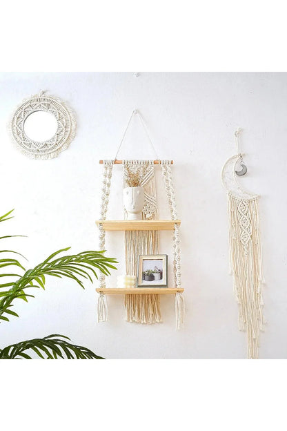 Rynx | Macrame Hanging Shelf