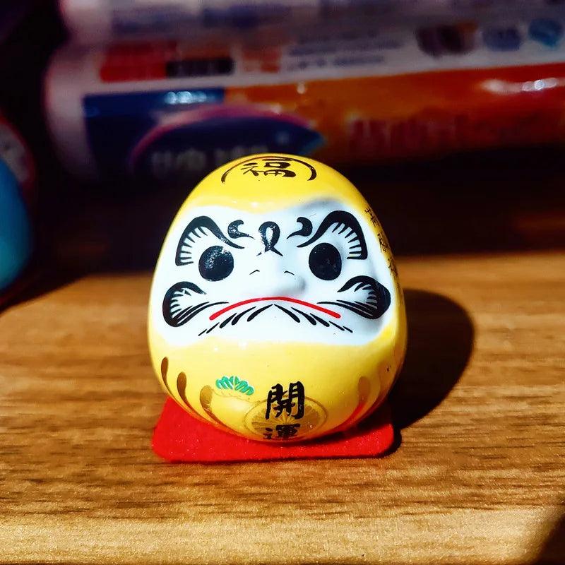 Rynx | Charming Japanese Ceramic Lucky Cat Daruma Figurine for Home Decor and Gifts