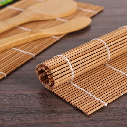 Rynx | 13-Piece DIY Bamboo Sushi Maker Set - Sushi Making Kits with Rice Roll Cooking Tools, Chopsticks, Spoon, Sushi Blade, and Curtain