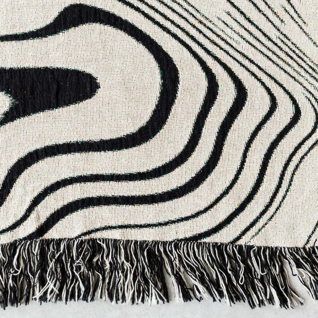 Rynx | abstract waves throw blanket