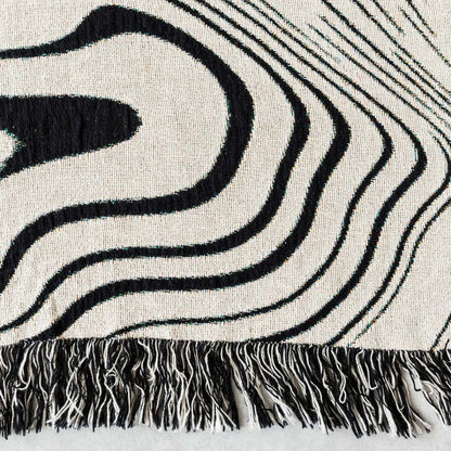 Rynx | abstract waves throw blanket