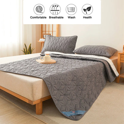 Rynx | Waterproof Mattress Topper with Elastic Band – Quilted Bed Protector Pad for Single/Double Beds | Winter Mattress Cover