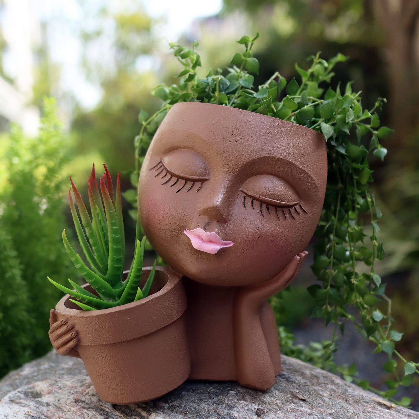 Rynx | Cute Little Girl With Her Pot Flower Planter