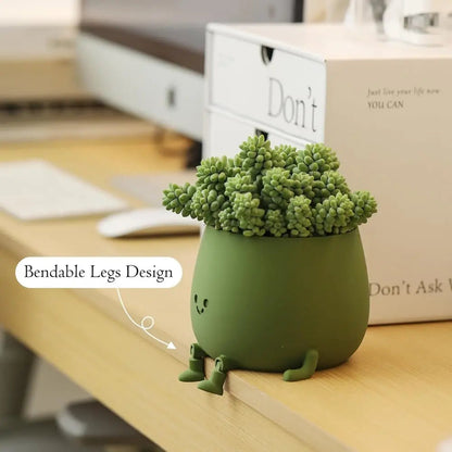 Rynx | Self-watering Flower Pot – Cute face with flexible legs!