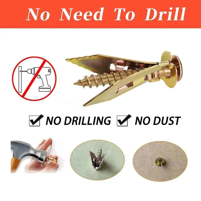 Rynx | Self-drilling drywall anchors with screws – No pre-drilling, maximum load capacity