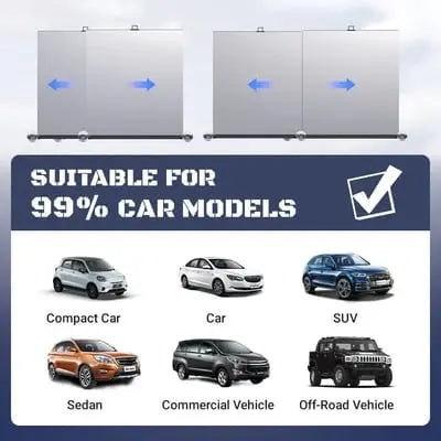 Rynx | Self-retracting sunshade for the car – With heat shield & quick cooling function