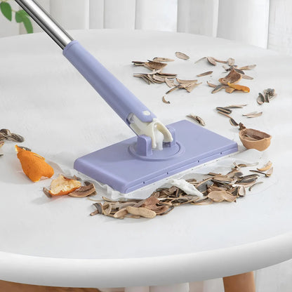 Rynx | Self-changable flat mop (NOW 180% larger) + 4 cleaning cloths
