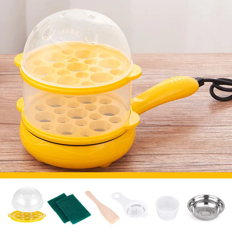 Rynx | Electric Frying Pan and Omelette Maker - Mini Egg Cooker with Steamer, Automatic Power-Off - Breakfast Machine for Quick Meals high grade