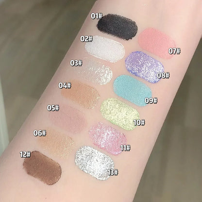 Rynx | White Eyeliner Multicolor Glitter Eyeshadow Pencils Eye Tip Brightening Waterproof High Gloss Silk Spinner Pencil Eye Makeup
