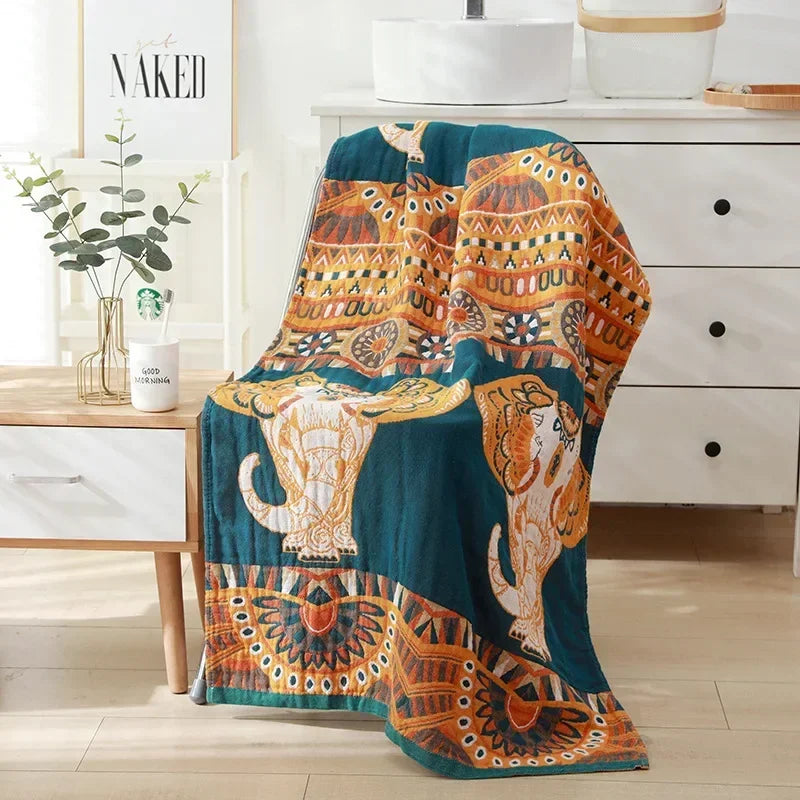 Rynx | botanical print blanket