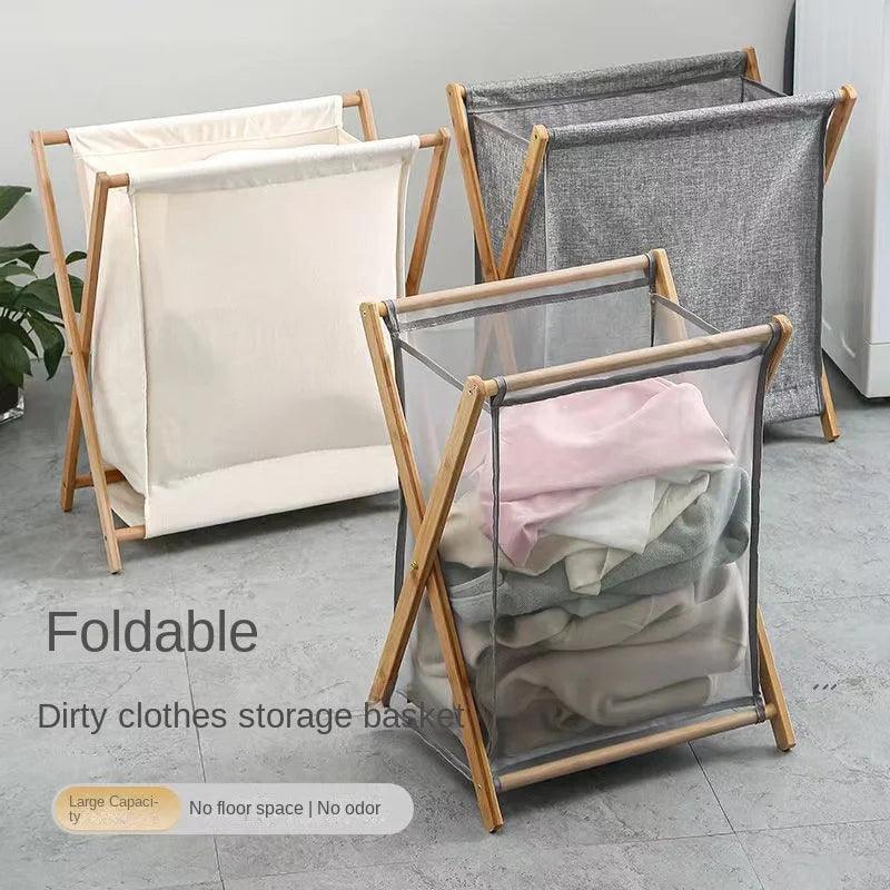 Rynx | Eco-friendly collapsible laundry basket made of bamboo - Stylish and space-saving storage solution