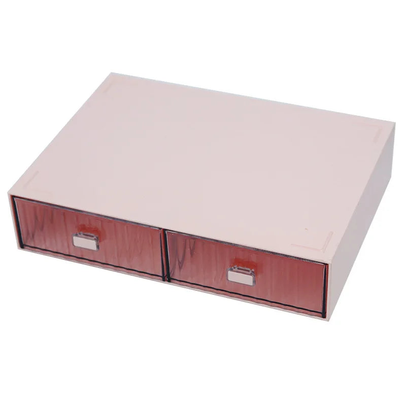 Rynx | Acrylic Pen Holder Storage Box Desktop Stationery Pen Box Office Transparent Large Capacity Drawer Makeup Organizer Cosmetics