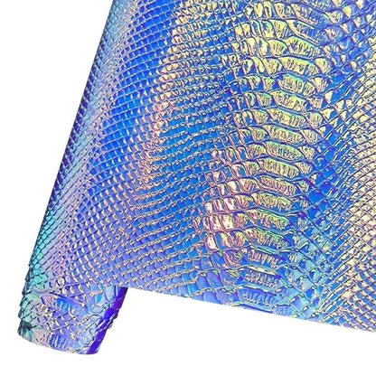Rynx | Iridescent Holographic Snake Skin PU Leather Craft Roll for Creative DIY Adventures