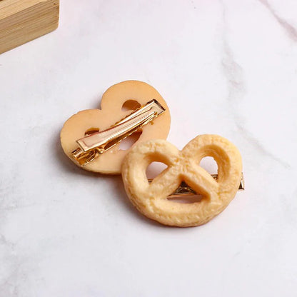 Rynx | 5-piece DIY hairpin set with cute food theme - Cute hamburger, chips, and cookie designs for kids