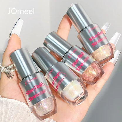 Rynx | 4pcs/1pcs Flüssiger Lidschatten Perlen Glitzer Lang anhaltend Wasserdicht Flüssiger Lidschatten Schnelltrocknender Glitzer Schimmer Augen Make-up