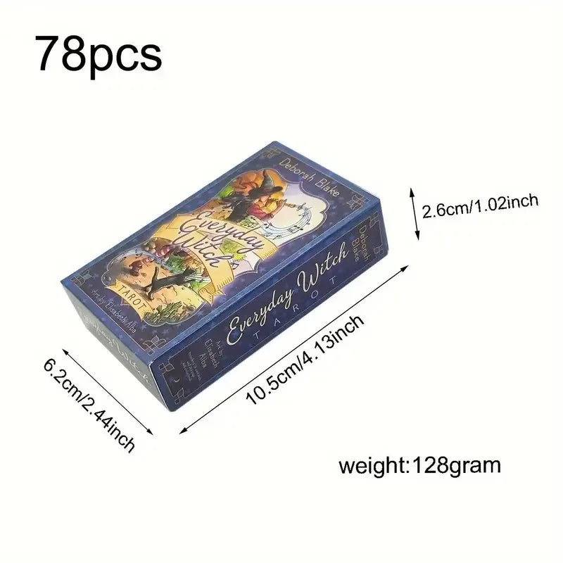 Rynx | 1 Box Everyday Witch Tarot Deck with Guide - 78 Card Set, Witchcraft Themed Party Game, Practical Magic Tarot Set