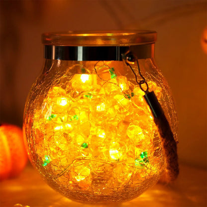 Rynx | Pumpkin Horror Eyes LED String Lights Portable USB 20 40 LEDs Halloween Party Decoration For Home Bar Atmosphere Decor