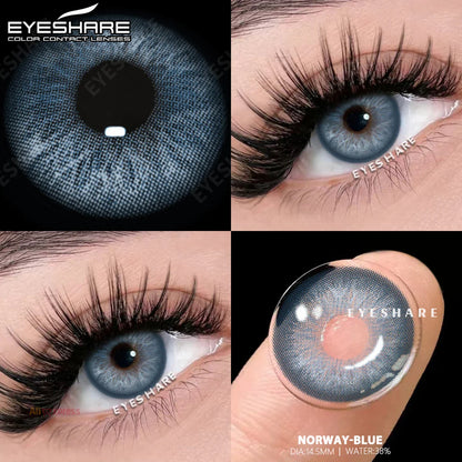 Rynx | 1 Pair Colored Contact Lenses Green Contact Fashion Blue Contact Gray Beautiful Pupils Brown Colored Lenses Yearly