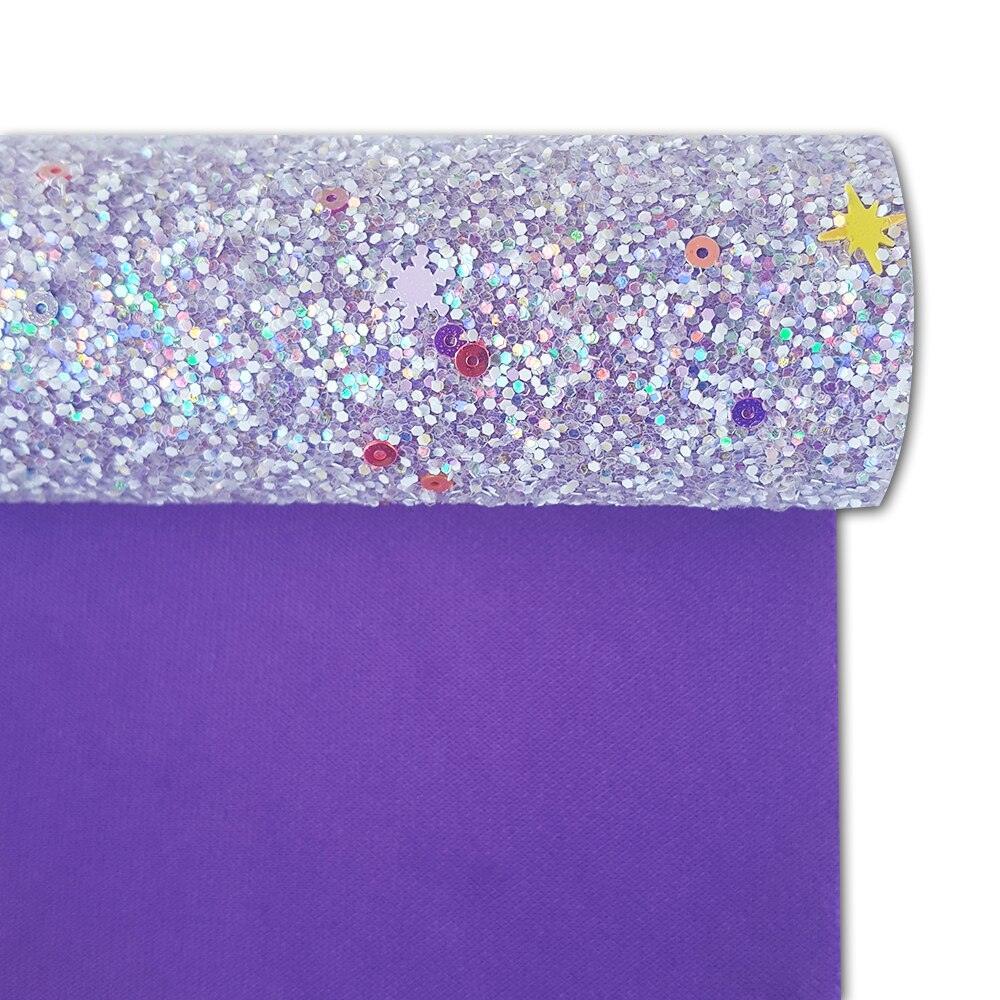Rynx | Sparkling Purple Chunky Glitters Fabric Roll - Must-Have for Creative DIY Projects