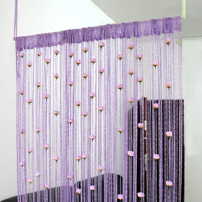 Rynx | Floral Decorative Hanging Room Divider Curtain