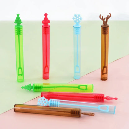Rynx 12/36Pcs Christmas Bubble Stick Soap Tube Empty Bottle 2024 Christmas Decoration New Year Children's Gift Children's Birthday Party Favors Toy