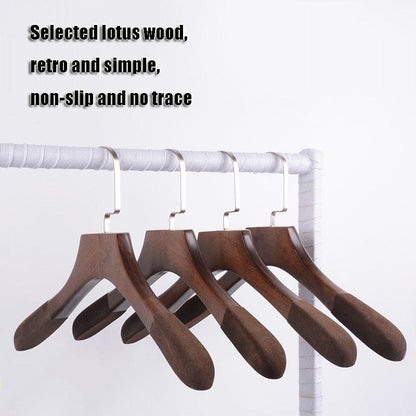 Rynx | Elegant Wooden Hangers Set with Non-Slip Bar for Improved Closet Style and Organization