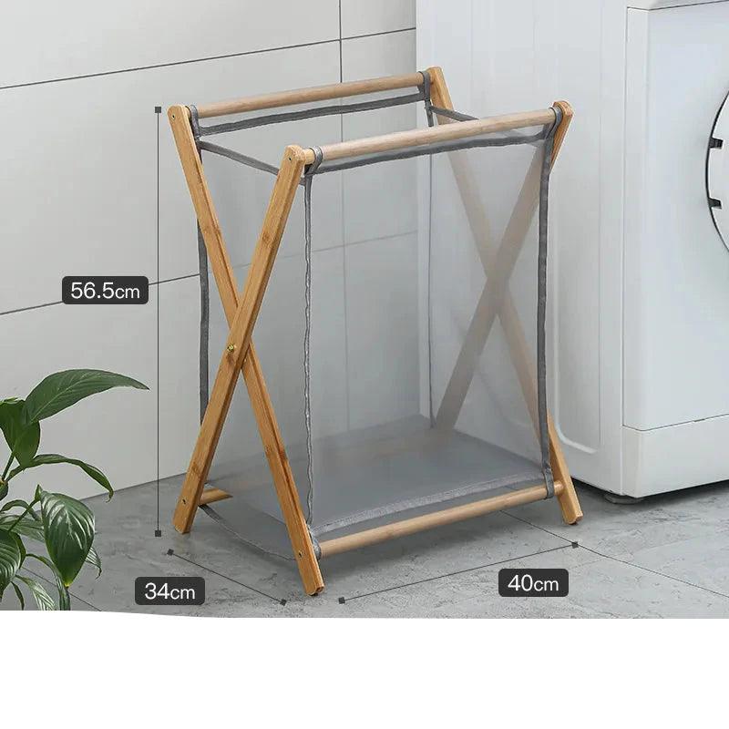 Rynx | Eco-friendly collapsible laundry basket made of bamboo - Stylish and space-saving storage solution