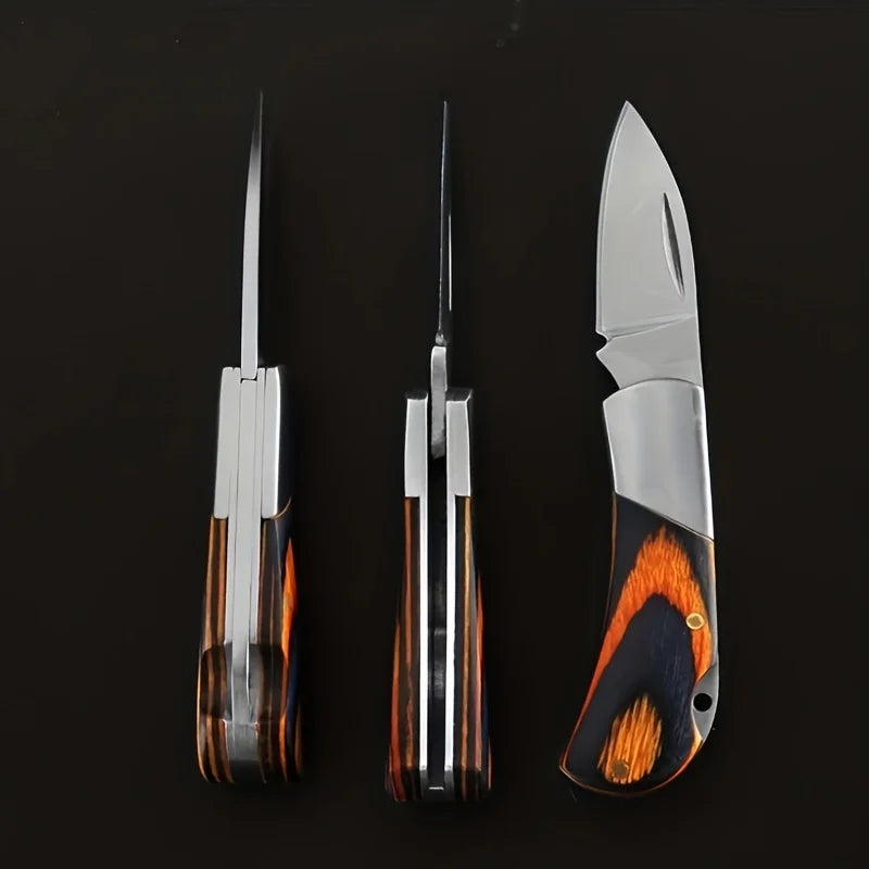 Rynx | Portable Small Blade Camping Keychain Knife - Stainless Steel Folding Pocket Knife with Key Ring Pendant, Perfect Bag Gift