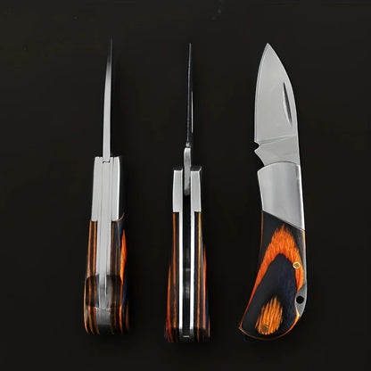Rynx | Portable Small Blade Camping Keychain Knife - Stainless Steel Folding Pocket Knife with Key Ring Pendant, Perfect Bag Gift