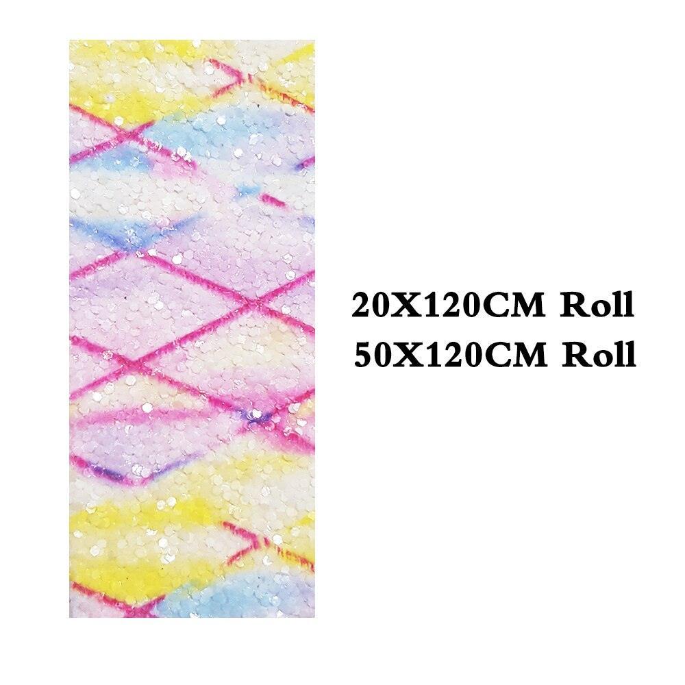 Rynx | Shiny diamond-shaped artificial leather craft roll - Ideal for stylish hair accessories and festive creations