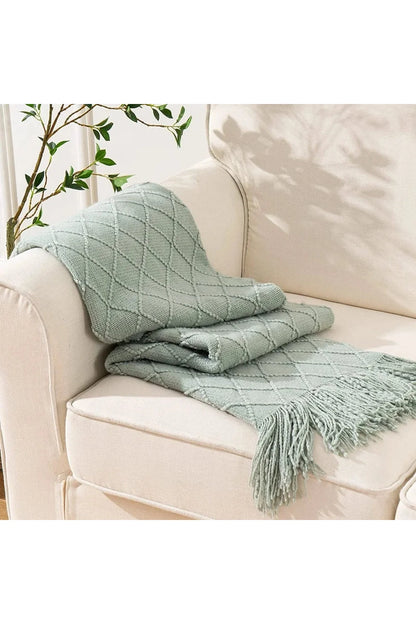 Rynx | Diamond Knit Throw Blanket