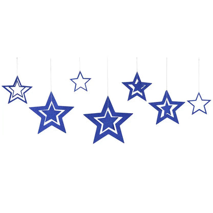 Rynx Rose Gold High Star Paper Garlands Banner Hanging for Wedding Christmas Decorations Kids Birthday Party Supplies Baby Party
