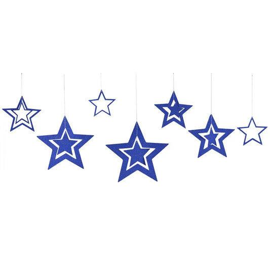 Rynx Rose Gold High Star Paper Garlands Banner Hanging for Wedding Christmas Decorations Kids Birthday Party Supplies Baby Party