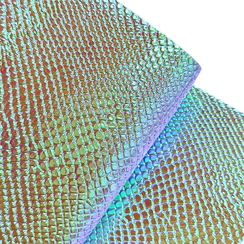 Rynx | Iridescent Python Scale Holographic PU Fabric - Unleash Your Creative Potential