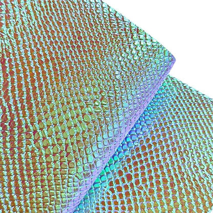 Rynx | Iridescent Python Scale Holographic PU Fabric - Unleash Your Creative Potential