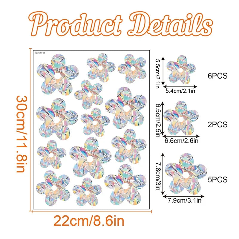 Rynx | PVC Rainbow Suncatcher Window Stickers | Cat Butterfly Prism Glass Wall Decal | Home Kids Bedroom Decoration