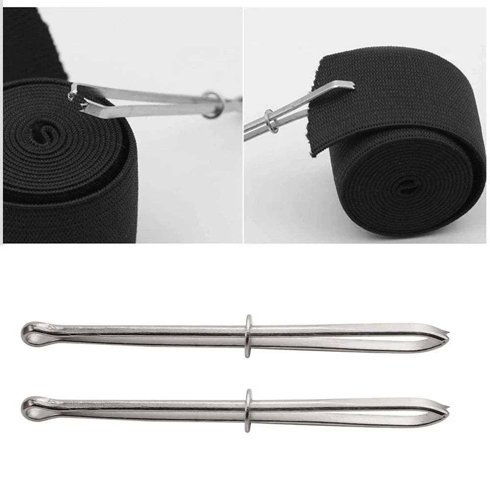Rynx | Sewing Revolution: Premium Stainless Steel Bodkin Threader with Elastic Clips