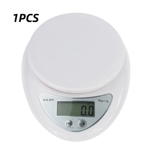 Rynx | 1pc LED Portable Digital Scale - 5kg Capacity, Ideal for Measuring Food Weight in Kitchen, Electronic Scales for Small Scale Weighing in Grams