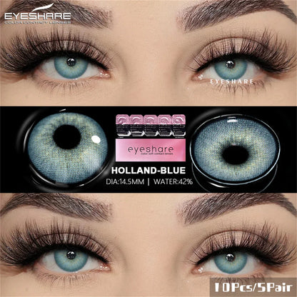 Rynx | Daily Lens 10pcs/5pairs Colored Contact Lenses Natural Gray Contact Daily Disposable 1 Day Use Colored Make-up Lenses