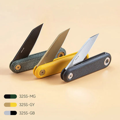 Rynx | SANRENMU 325S Pocket Folding Knife - Mini Key Outdoor Multi-Purpose Knife with 12C27 Blade and G10 Handle