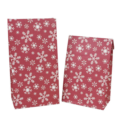 Rynx 10 pieces kraft paper candy cookie bags Santa snowman Christmas gift packaging bags Xmas Navidad New Year party decoration supplies