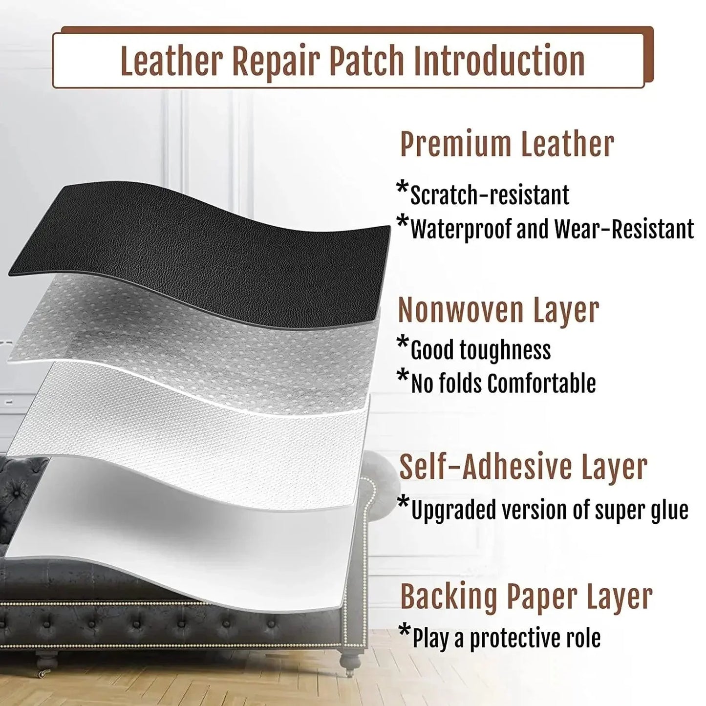 Rynx | Leather Restoration Sticker - Effortless Upgrade for Furniture and Accessories
