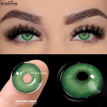 Rynx | New colored contact lenses daily disposable natural brown contact 1 day daily lens blue lenses 10 pcs/5 pairs gray pupils
