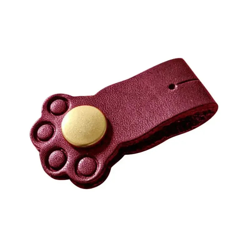 Rynx | Genuine Leather Cable Organizer – Vintage Earphone and Data Line Clips, Cable Winder Tie for Cable Management, Office Use