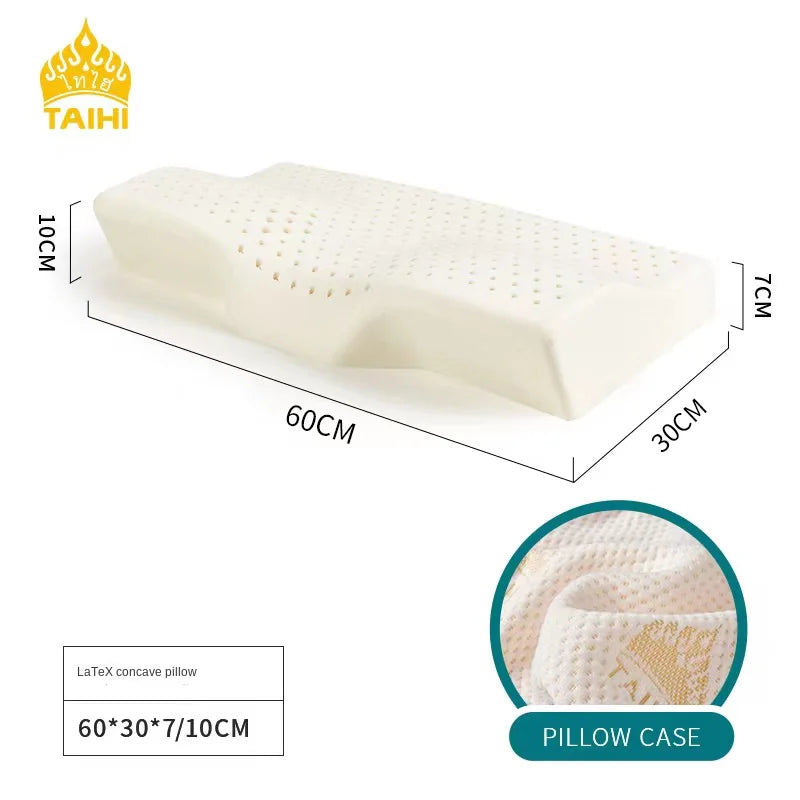 Rynx | TAIHI Thailand Latex Pillow - Orthopedic Neck Pain Relief, Vertebrae Health Care Massage Pillow for Sleeping